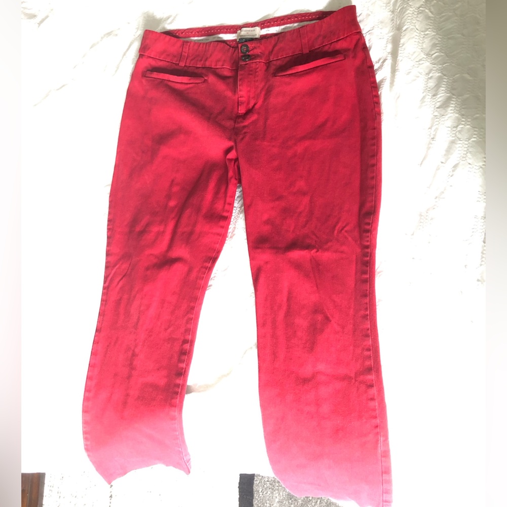 Anthropologie Essential Slim trousers red size 12